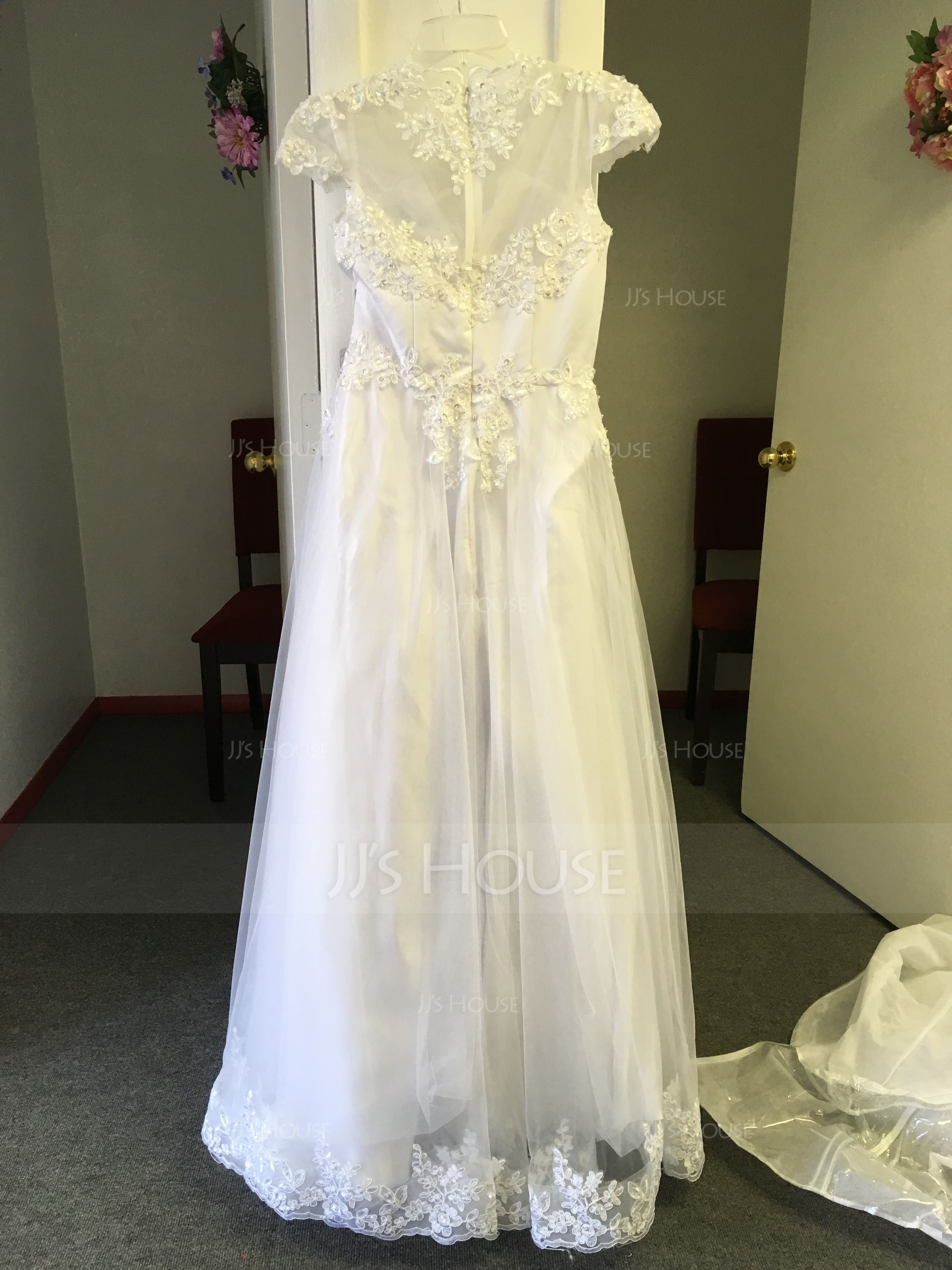 Ball Gown Halter Sleeveless Beading Tulle Prom Dresses