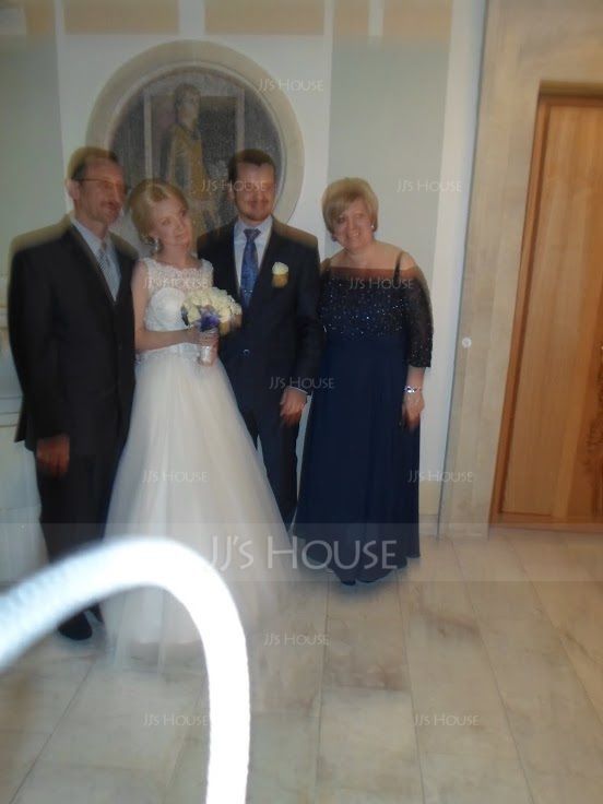 Off-the-Shoulder Floor-Length Chiffon Mother of the Bride Dress With Beading Appliques Lace Sequins (267196281)